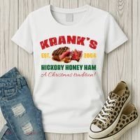 Krank's Hickory Honey Ham A Christmas Tradition Xmas Women's T-Shirt thumb 3