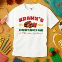 Krank's Hickory Honey Ham A Christmas Tradition Xmas Kids T-Shirt thumb 3
