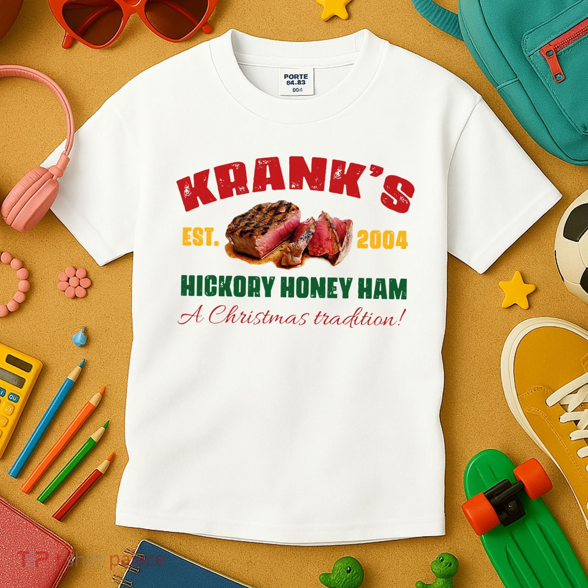 Krank's Hickory Honey Ham A Christmas Tradition Xmas Kids T-Shirt