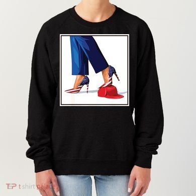 Kamala Harris Heels Stepping On Maga Red Hat Women's Sweatshirt