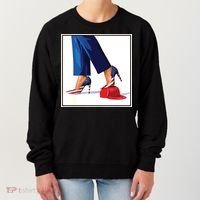 Kamala Harris Heels Stepping On Maga Red Hat Women's Sweatshirt thumb 0