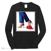 Kamala Harris Heels Stepping On Maga Red Hat Long Sleeve Shirt thumb 0