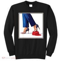 Kamala Harris Heels Stepping On Maga Red Hat Sweatshirt thumb 0