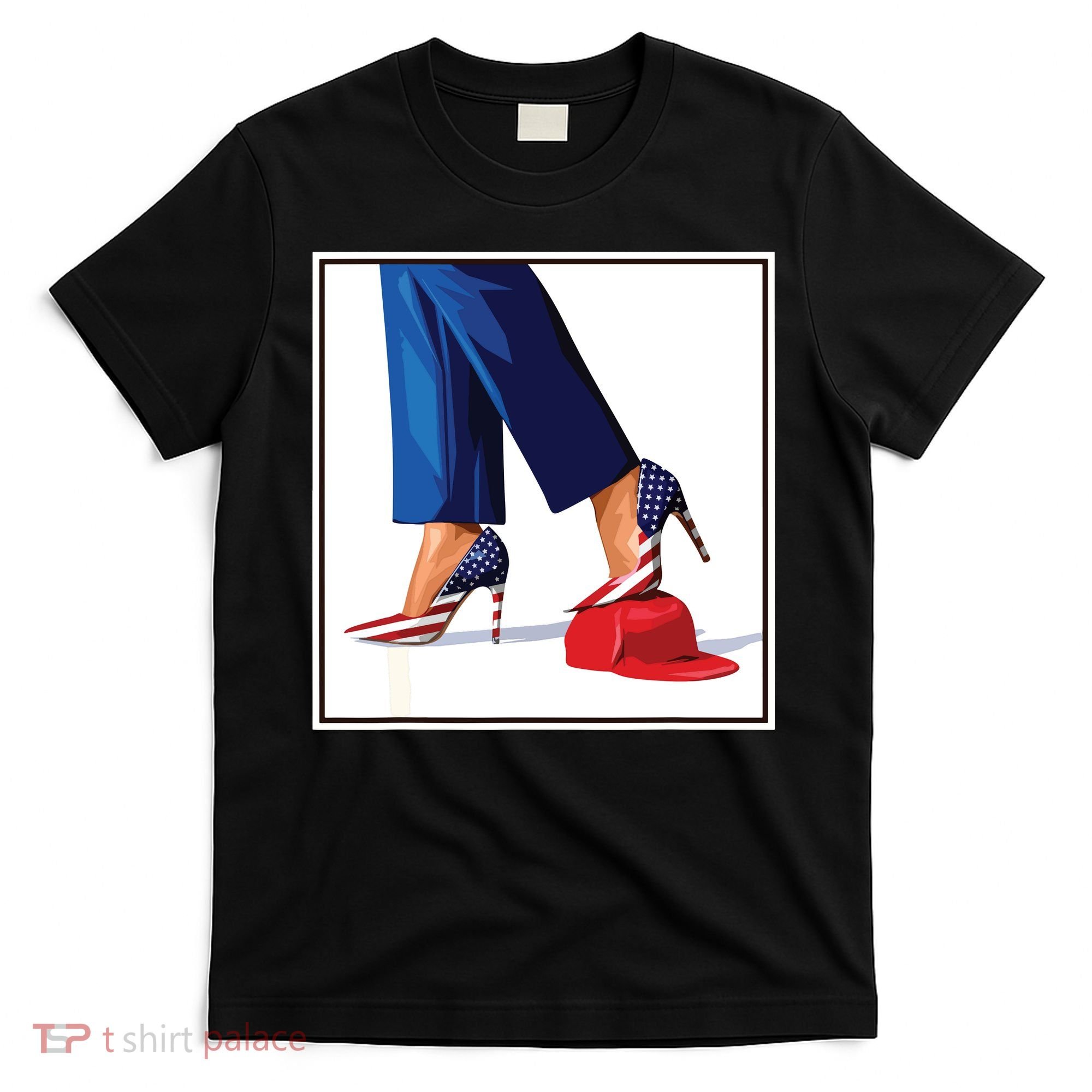Kamala Harris Heels Stepping On Maga Red Hat T-Shirt