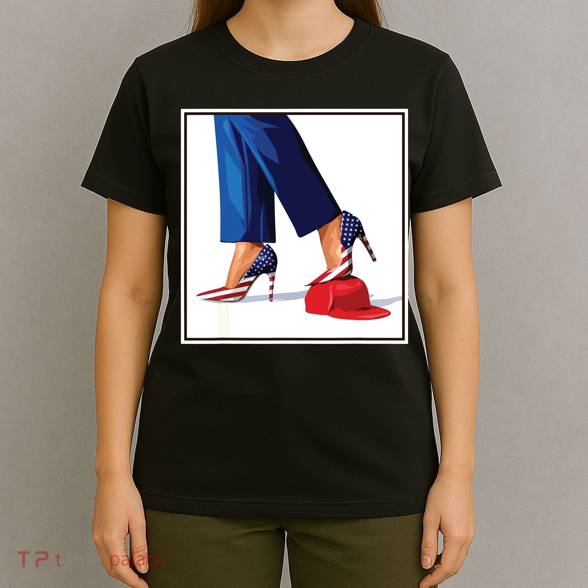 Kamala Harris Heels Stepping On Maga Red Hat T-Shirt
