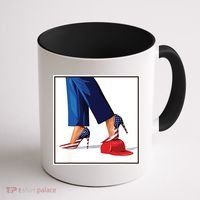 Kamala Harris Heels Stepping On Maga Red Hat Coffee Mug thumb 1