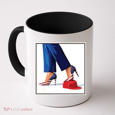 Kamala Harris Heels Stepping On Maga Red Hat Coffee Mug
