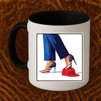 Kamala Harris Heels Stepping On Maga Red Hat Coffee Mug thumb 2