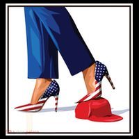 Kamala Harris Heels Stepping On Maga Red Hat Coffee Mug thumb 5