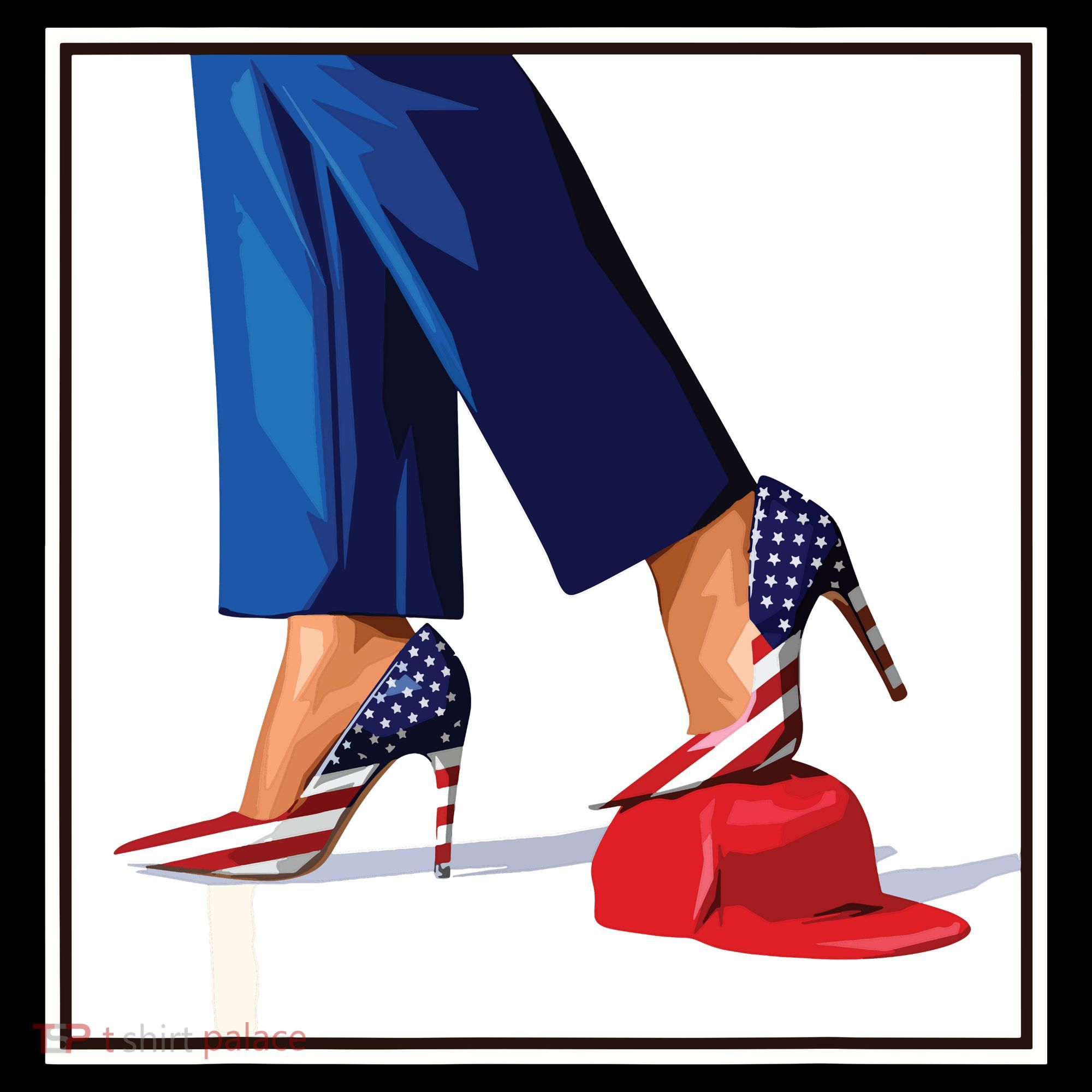 Kamala Harris Heels Stepping On Maga Red Hat Women's Hoodie