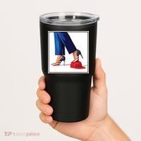 Kamala Harris Heels Stepping On Maga Red Hat Tumbler thumb 2