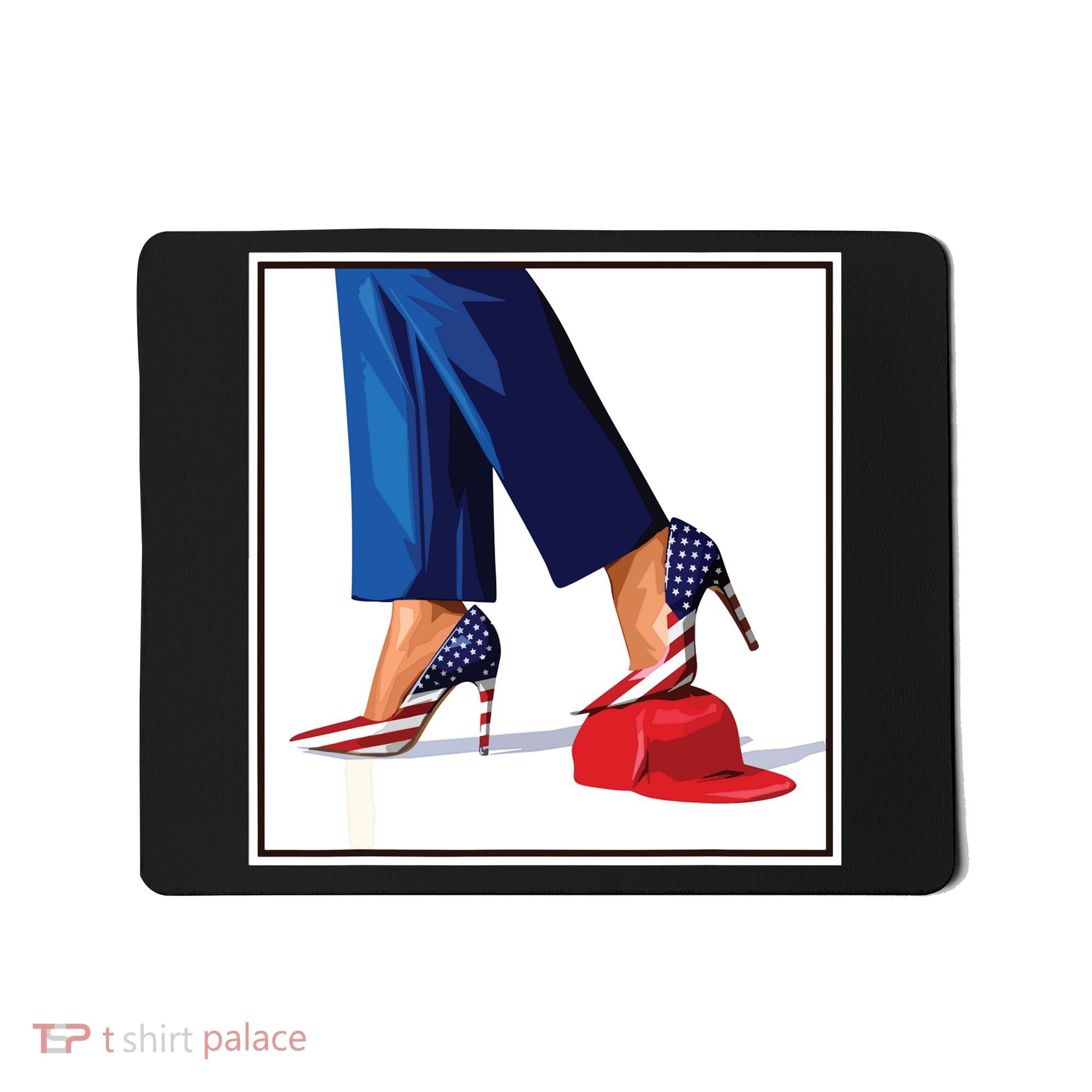 Kamala Harris Heels Stepping On Maga Red Hat Mousepad
