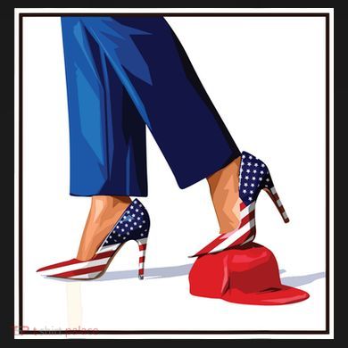 Kamala Harris Heels Stepping On Maga Red Hat Mousepad