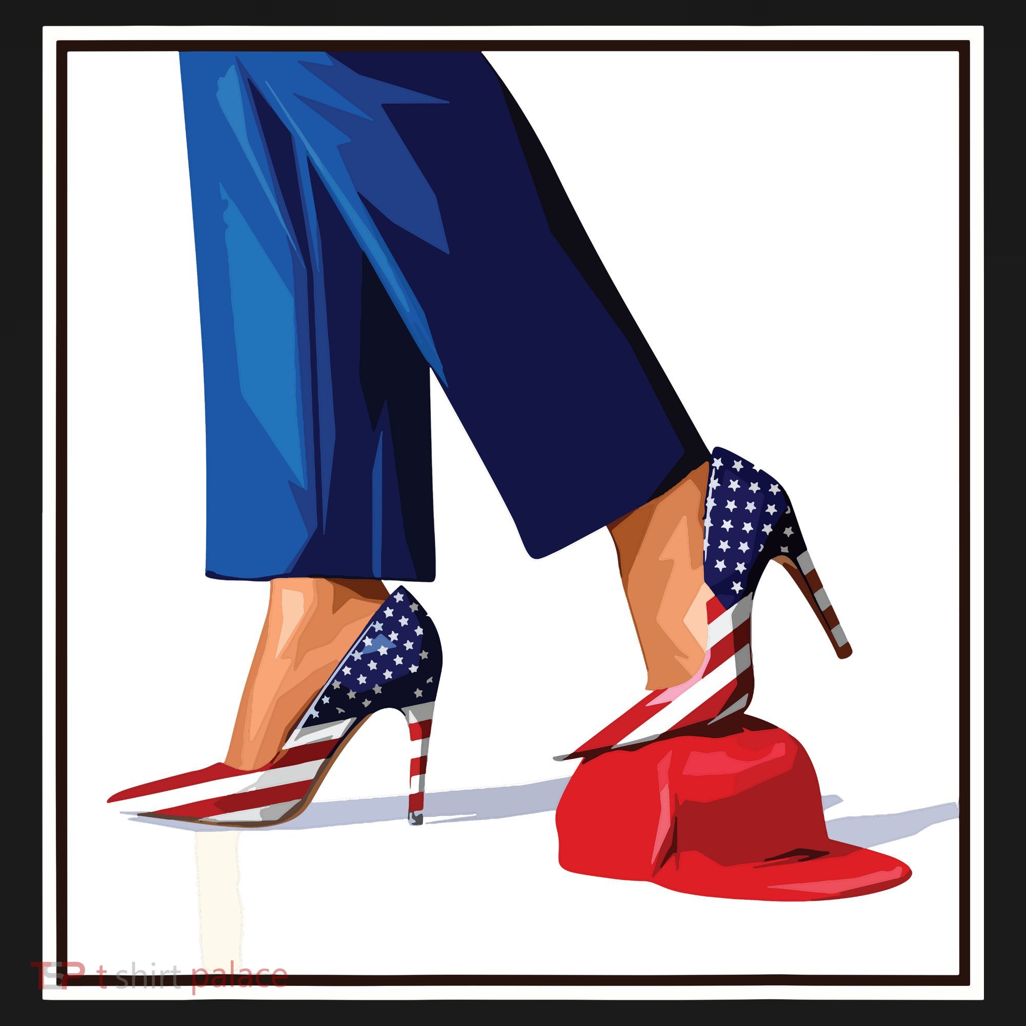 Kamala Harris Heels Stepping On Maga Red Hat Mousepad