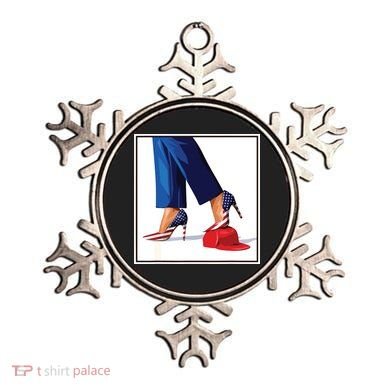 Kamala Harris Heels Stepping On Maga Red Hat Ornament