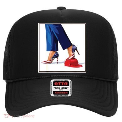 Kamala Harris Heels Stepping On Maga Red Hat Hat