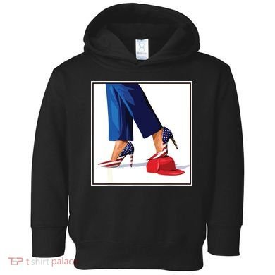 Kamala Harris Heels Stepping On Maga Red Hat Toddler Hoodie