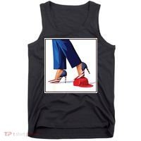 Kamala Harris Heels Stepping On Maga Red Hat Tank Top thumb 0