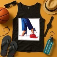 Kamala Harris Heels Stepping On Maga Red Hat Tank Top thumb 4