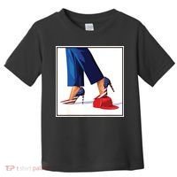 Kamala Harris Heels Stepping On Maga Red Hat Toddler T-Shirt thumb 0
