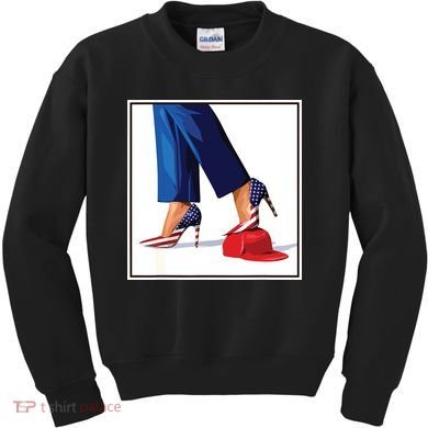 Kamala Harris Heels Stepping On Maga Red Hat Kids Sweatshirt