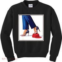 Kamala Harris Heels Stepping On Maga Red Hat Kids Sweatshirt thumb 0