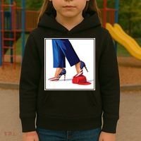 Kamala Harris Heels Stepping On Maga Red Hat Kids Hoodie thumb 3
