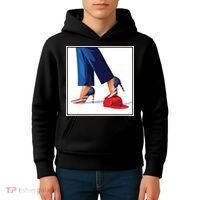 Kamala Harris Heels Stepping On Maga Red Hat Kids Hoodie thumb 4