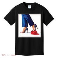 Kamala Harris Heels Stepping On Maga Red Hat Kids T-Shirt thumb 0