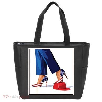 Kamala Harris Heels Stepping On Maga Red Hat Tote Bag