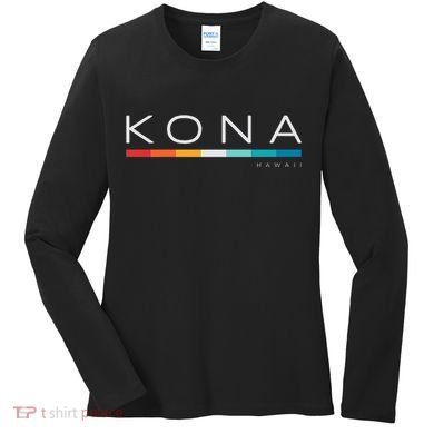 Kona Hawaii Hi Retro Design Women's Long Sleeve Shirt