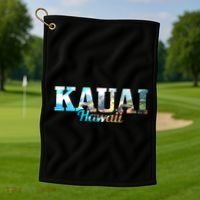 Kauai Hawaii Hawaii Hawaii Islands Surfing Surfer Gift Great Gift Golf Towel thumb 1