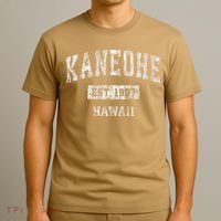 Kaneohe Hawaii Hi Vintage Established T-Shirt thumb 3