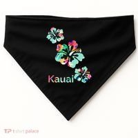 Kauai Hawaii Hawaiian Hibiscus Flowers USA-Made Doggie Bandana thumb 0