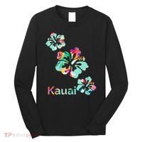 Kauai Hawaii Hawaiian Hibiscus Flowers Long Sleeve Shirt thumb 0