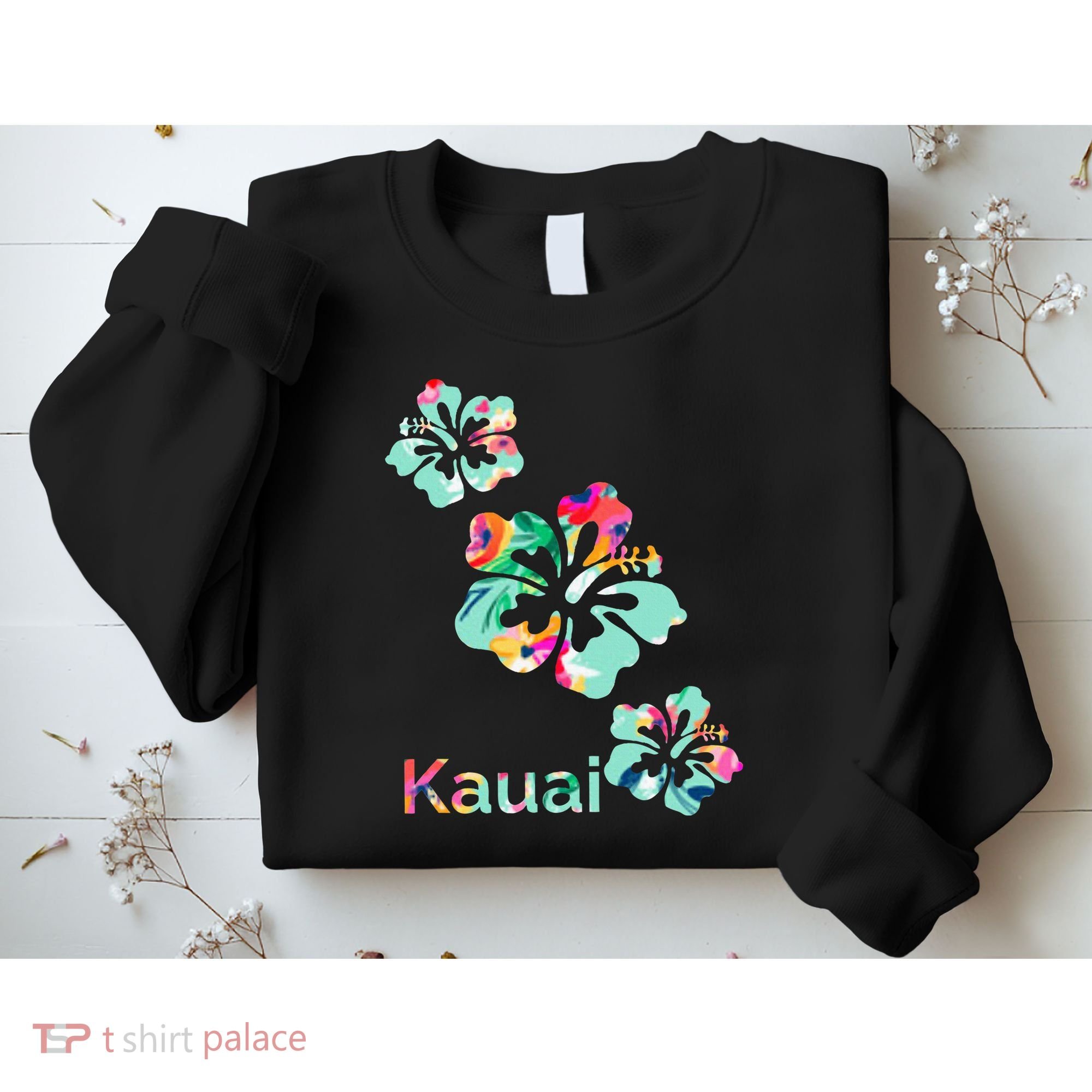 Kauai Hawaii Hawaiian Hibiscus Flowers Sweatshirt