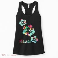 Kauai Hawaii Hawaiian Hibiscus Flowers Women's Tank Top thumb 0
