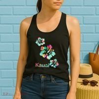 Kauai Hawaii Hawaiian Hibiscus Flowers Women's Tank Top thumb 2