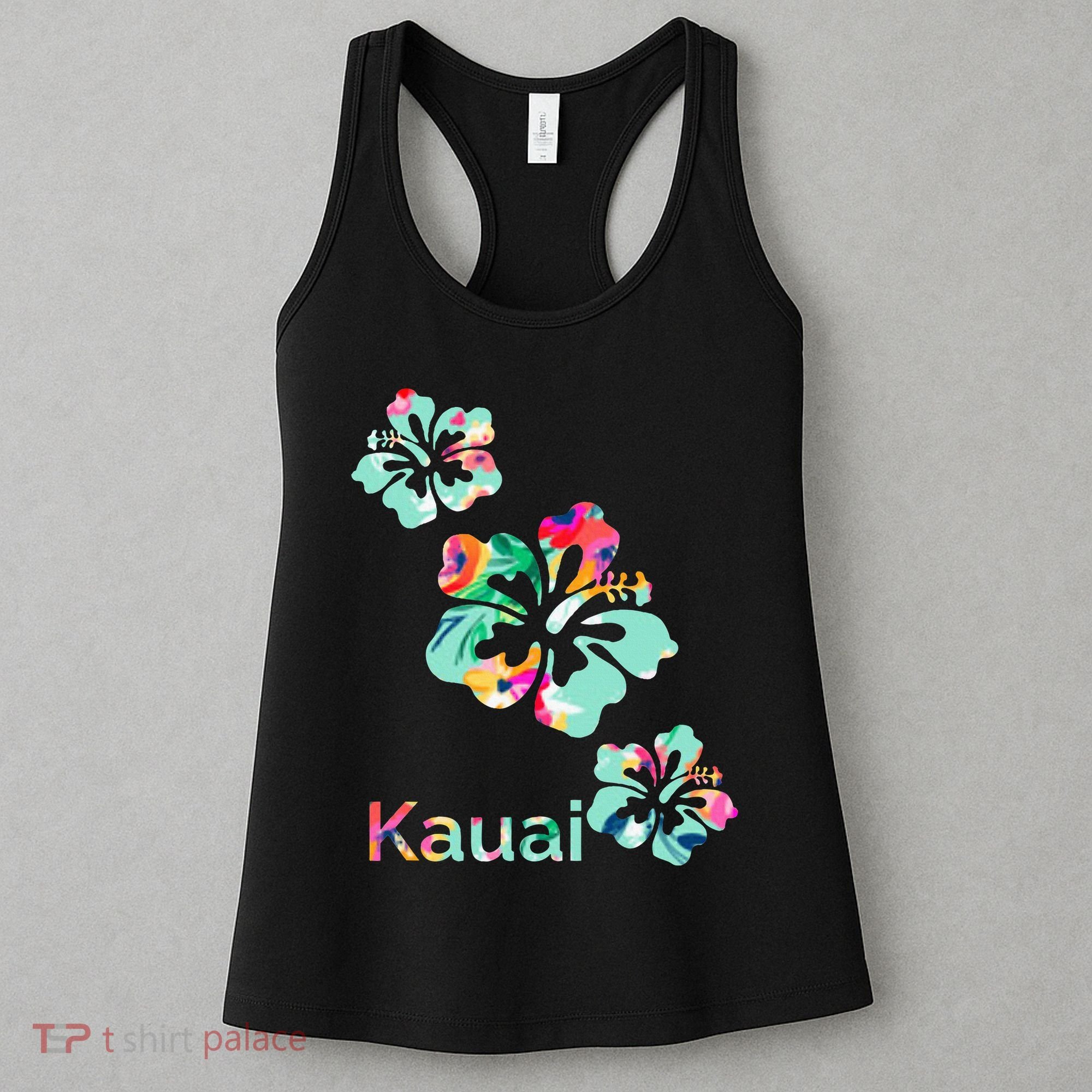 Kauai Hawaii Hawaiian Hibiscus Flowers Women's Tank Top