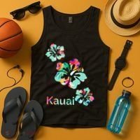 Kauai Hawaii Hawaiian Hibiscus Flowers Tank Top thumb 4