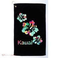 Kauai Hawaii Hawaiian Hibiscus Flowers Golf Towel thumb 0