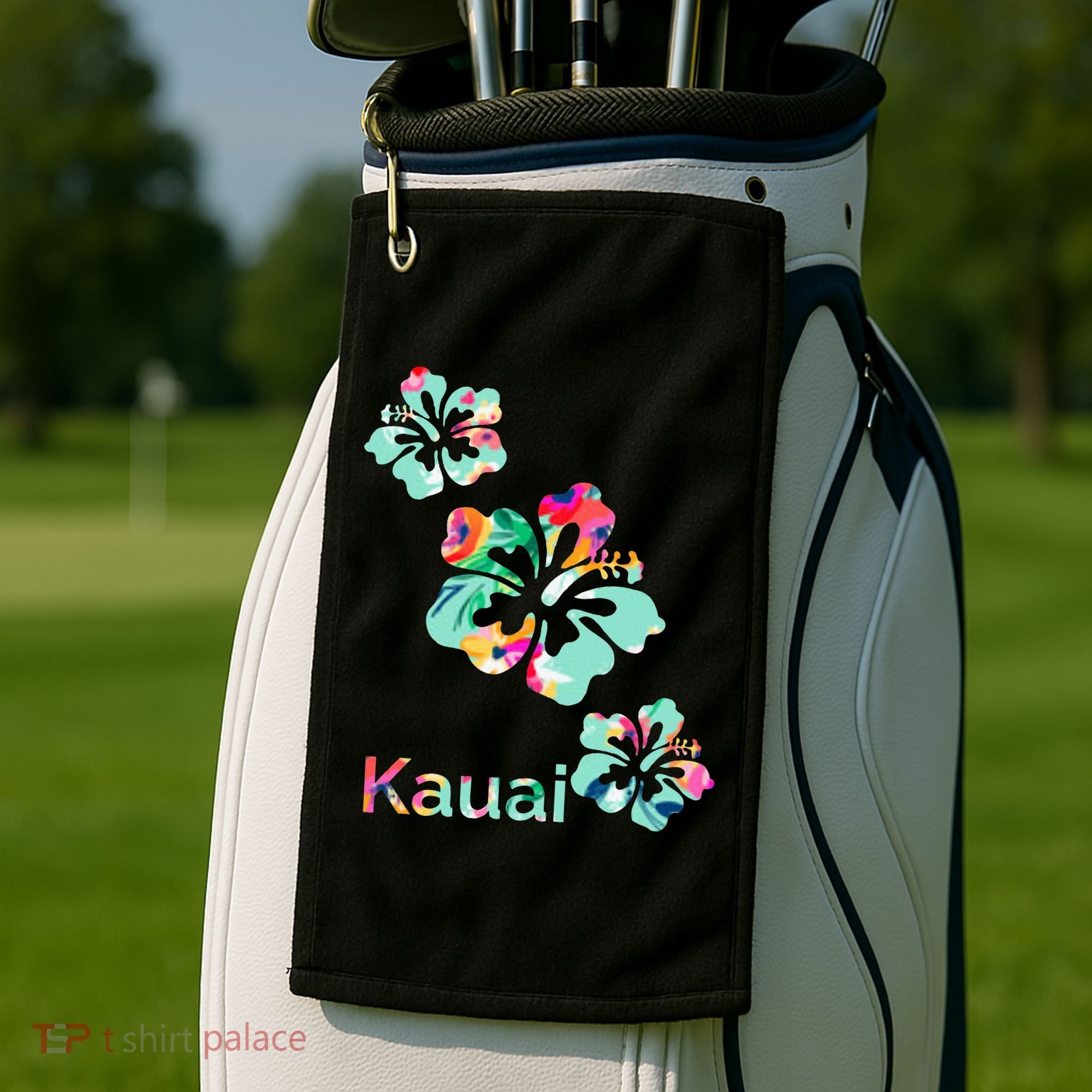 Kauai Hawaii Hawaiian Hibiscus Flowers Golf Towel