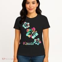 Kauai Hawaii Hawaiian Hibiscus Flowers Women's T-Shirt thumb 4