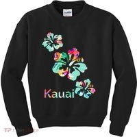 Kauai Hawaii Hawaiian Hibiscus Flowers Kids Sweatshirt thumb 0
