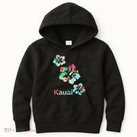 Kauai Hawaii Hawaiian Hibiscus Flowers Kids Hoodie thumb 0