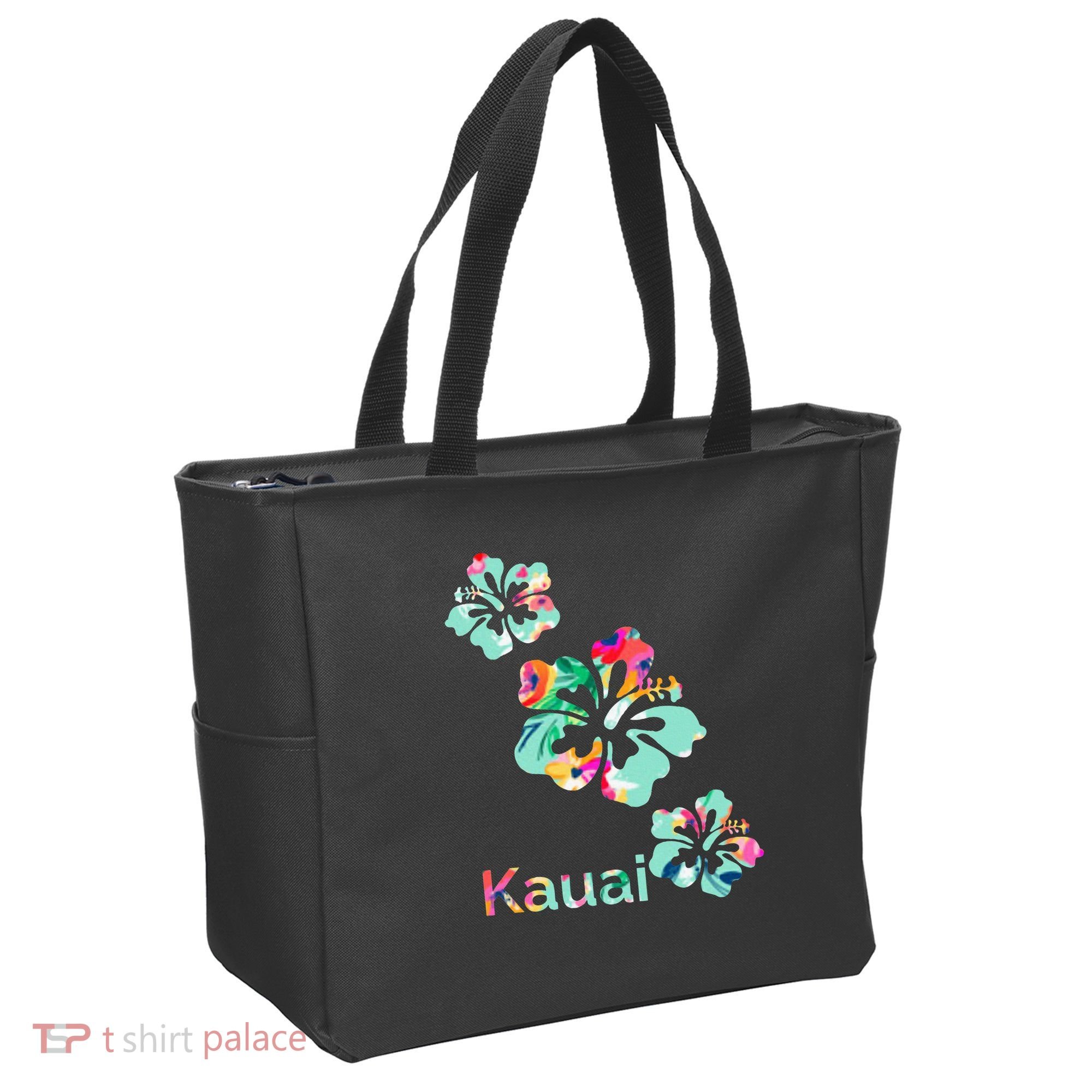 Kauai Hawaii Hawaiian Hibiscus Flowers Tote Bag