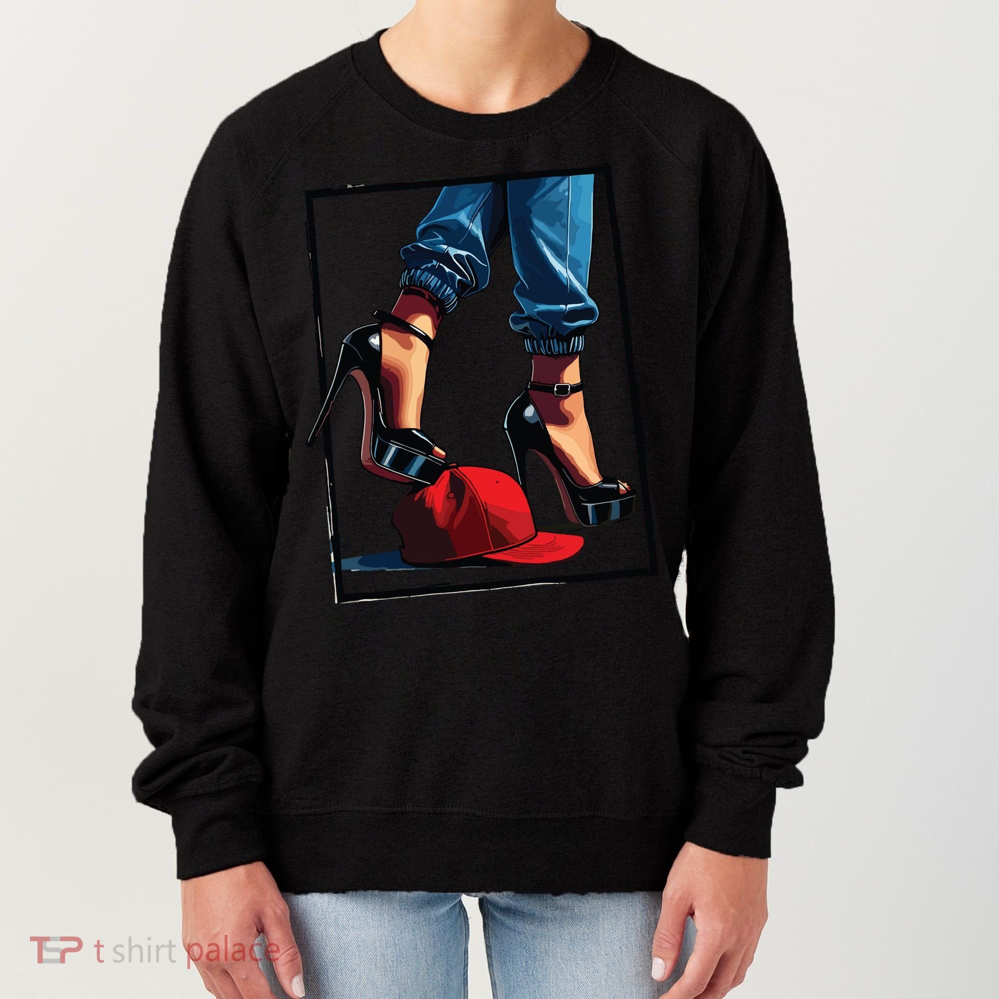 Kamala Harris Heels Stepping On Maga Hat Women's Sweatshirt