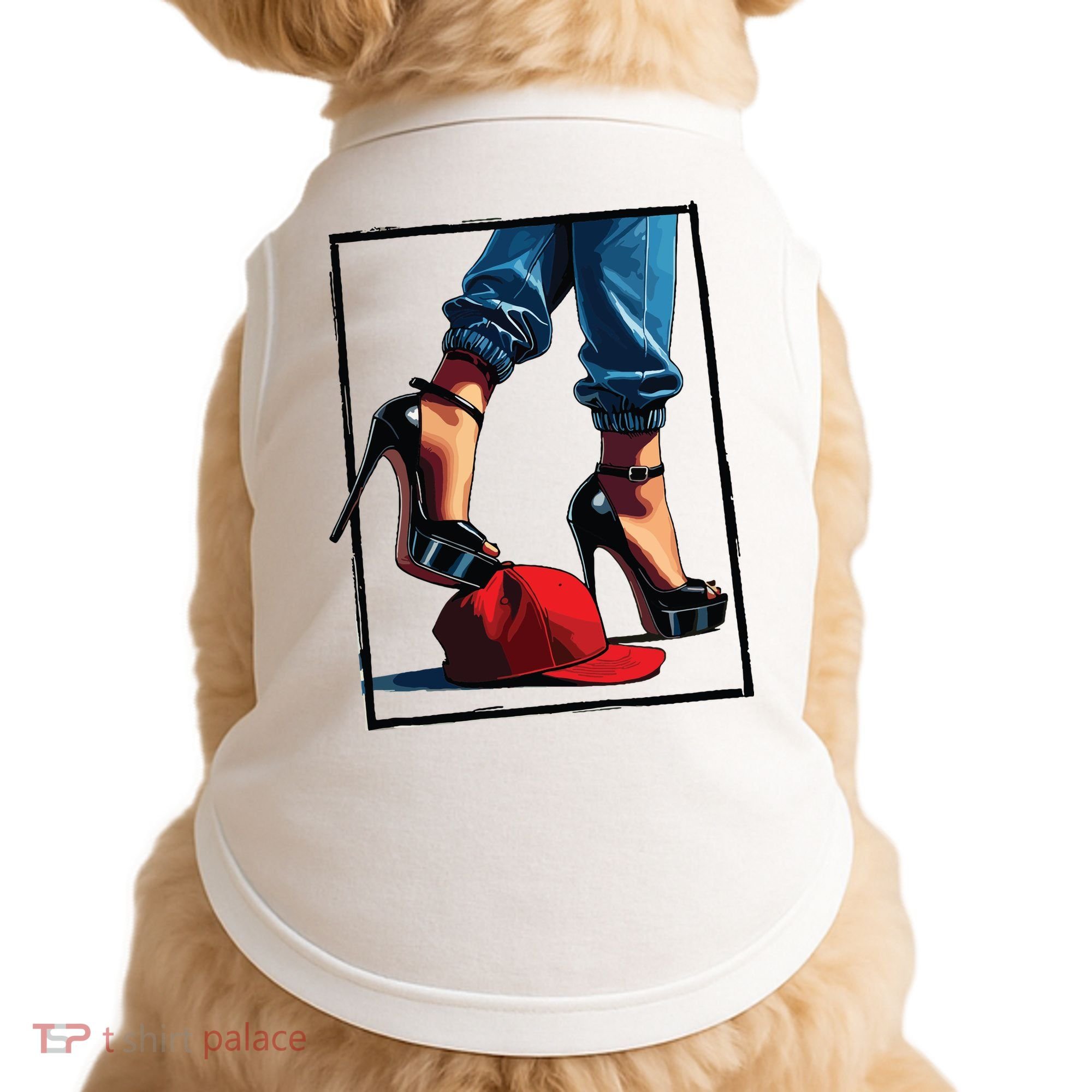 Kamala Harris Heels Stepping On Maga Hat Doggie Tank