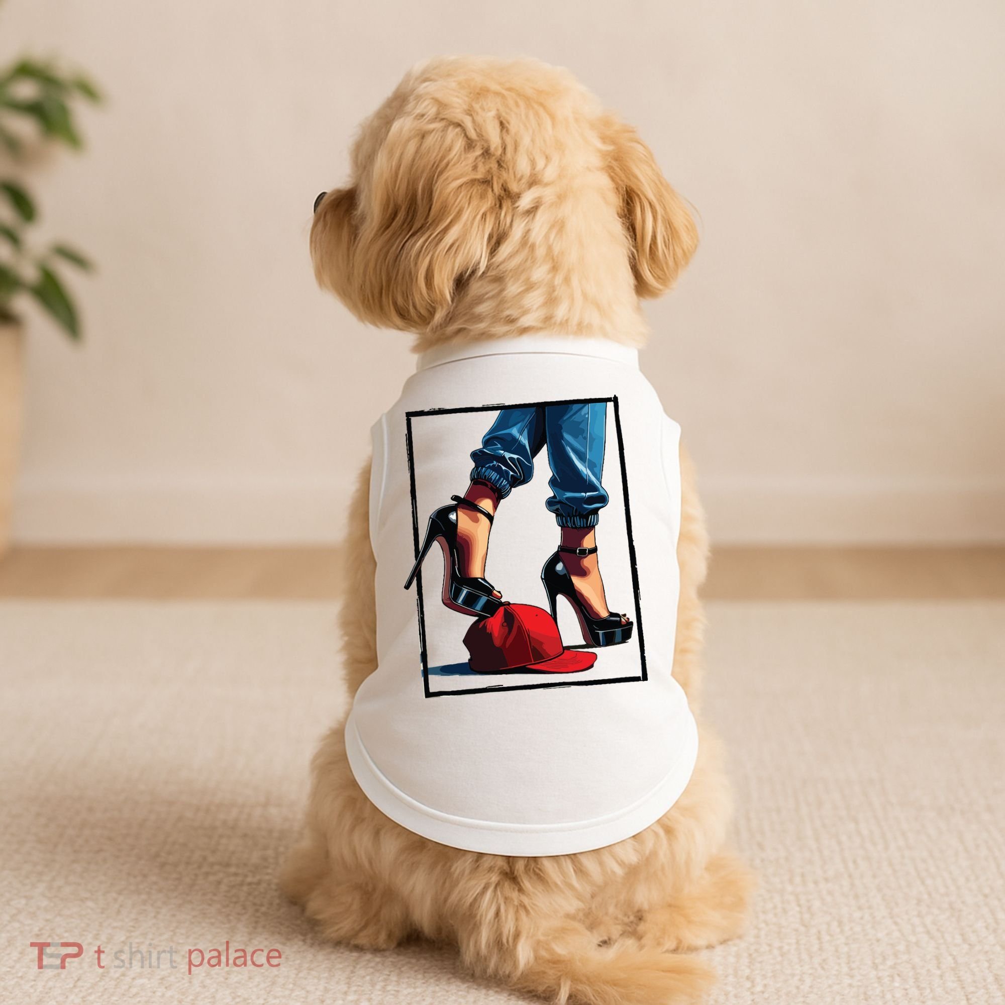 Kamala Harris Heels Stepping On Maga Hat Doggie Tank