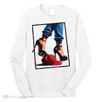Kamala Harris Heels Stepping On Maga Hat Long Sleeve Shirt thumb 0